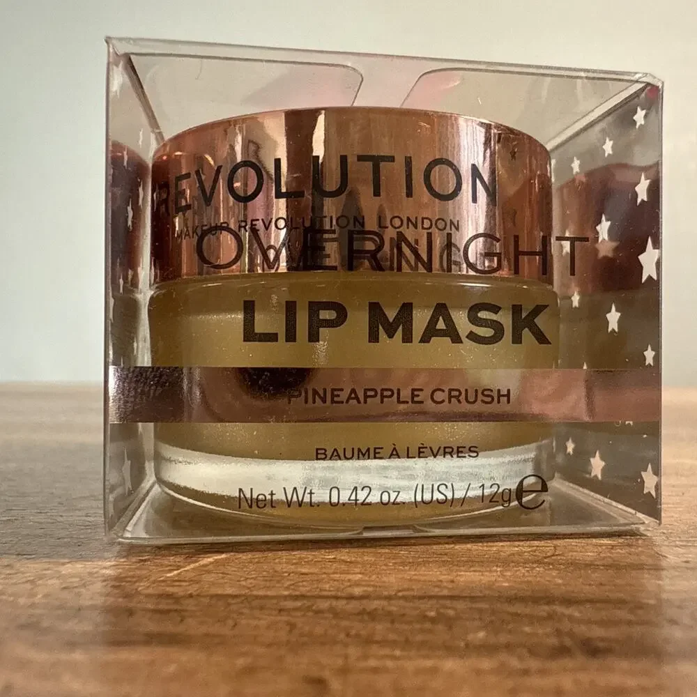 Revolution Overnight Lip Mask Pineapple Crush .42 oz Hydrating Balm NIB
